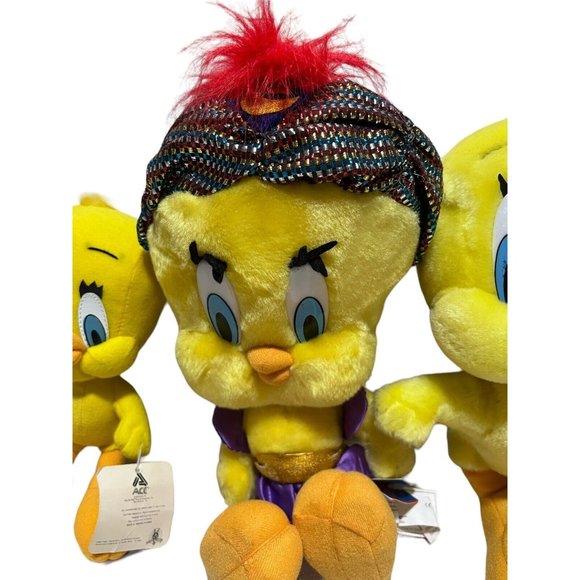 Looney Tunes Lot of 3 Tweety Bird Plush Stuffed Animal Toys Fortune Teller Vtg - Picture 3 of 16